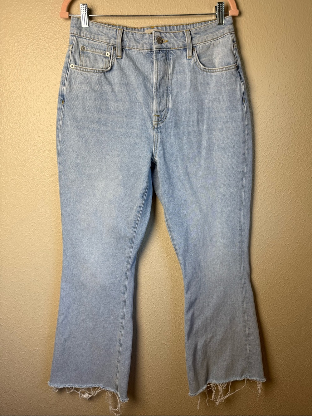Fiorucci Light Blue Denim Wide Leg Jeans with Cherub Pocket Patch - Picture 5 of 12